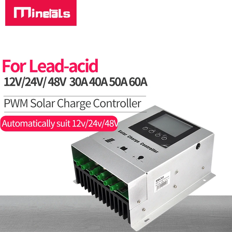 

Controller 12V 24V 48V 30A 40A 50A 60A PWM Solar Charge Controller With LCD display for Lead acid