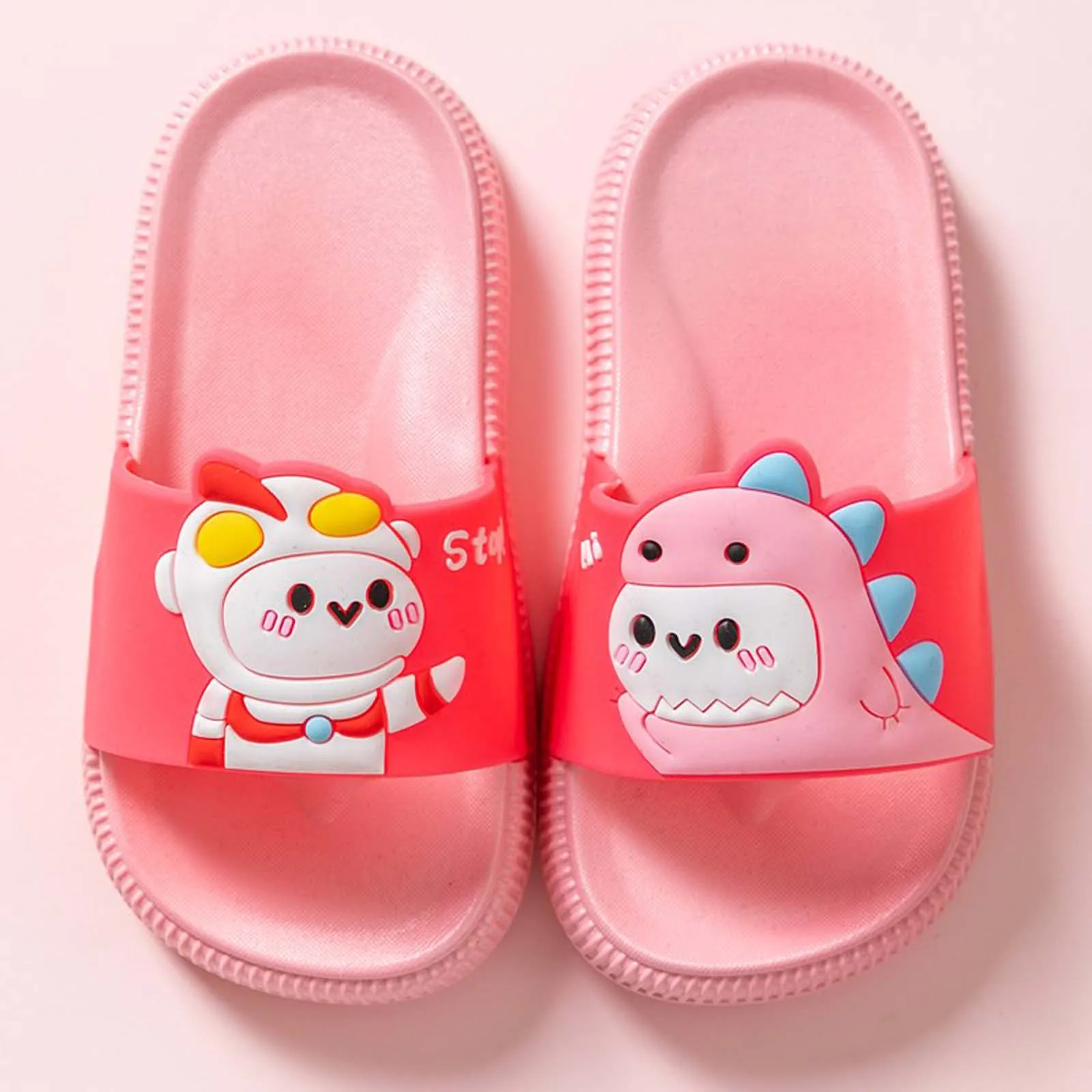 

Summer Kids Slippers Cartoon Dinosaur Boys Girls Non-slip Home Bathing Beach Sandals Slippers Shoes Children Beach Sandals