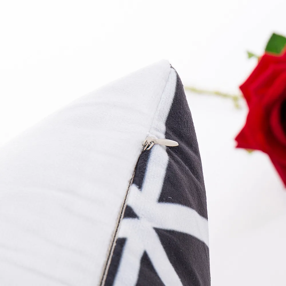 

Pillow Cases Home Decor Black And White Cushion Designer Cushion Cover Square Housses De Coussin Cuscini