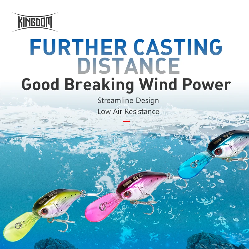Медленно тонущие рыболовные приманки Kingdom Crazy мини-гольян качели кренкбейты