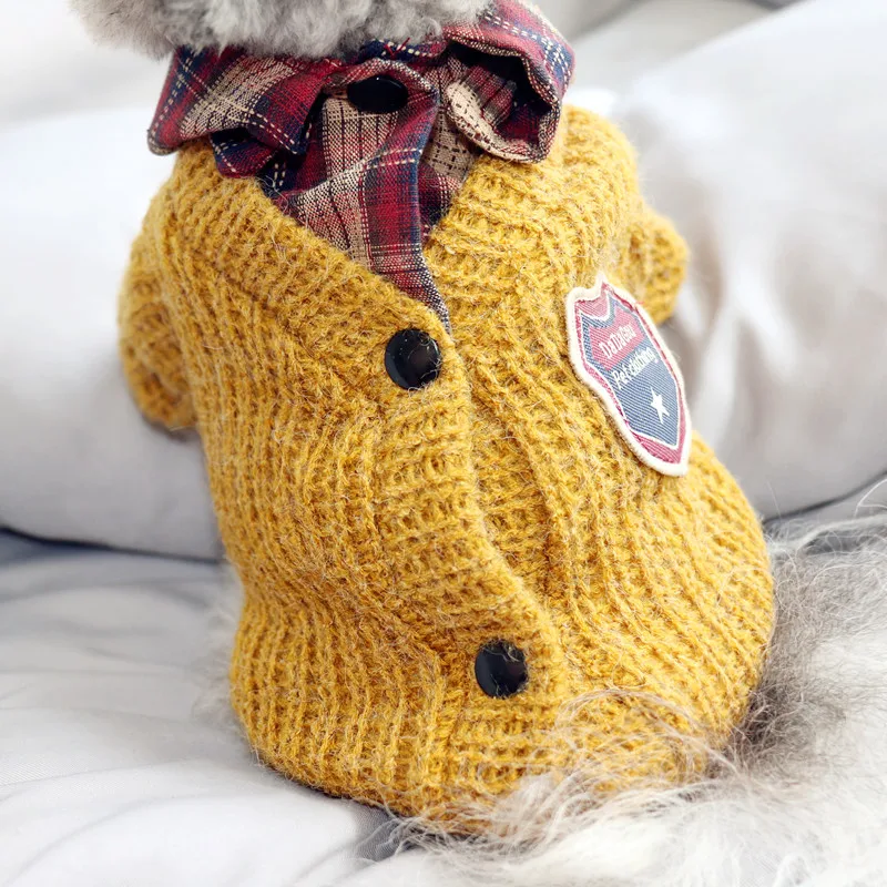 Модная одежда для собак зимняя на весну осень домашних питомцев маленьких и