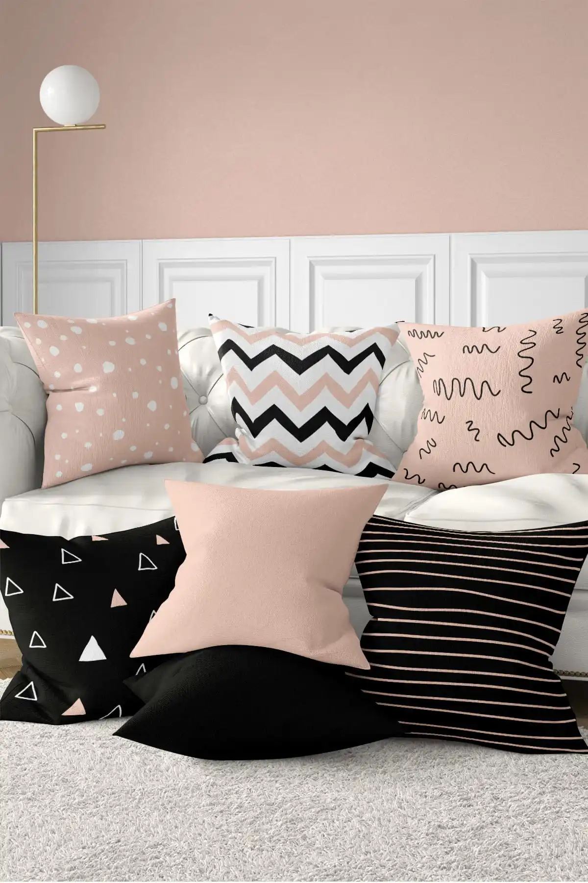

Cushion & Pillow Decorate Case Good Quality Stylish Home Garden Room Kitchen Gift Useful Decorative Modern Pink Black