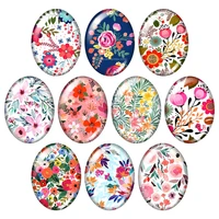 new beauty flowers rose patterns oval 10pcs 13x18mm18x25mm30x40mm mixed photo glass cabochon demo flat back jewelry findings