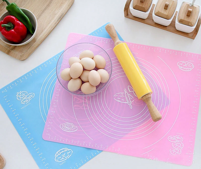 Силиконовый коврик для выпечки теста раскатки с измерениями Нескользящие