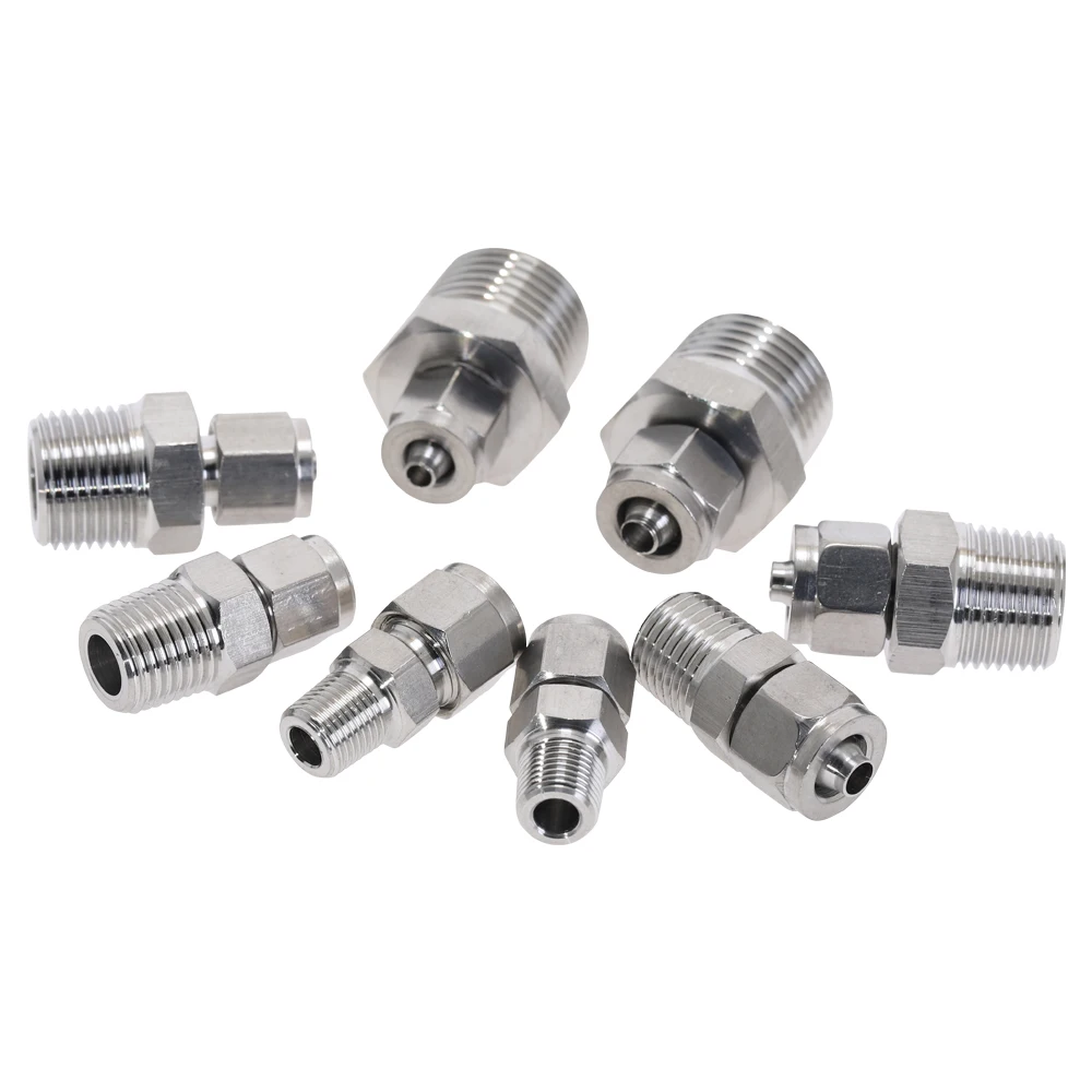 1 Разъемы для ПК фитинги труб из нержавеющей стали SS 304 1/8 'Ƈ/4'' 3/8 BSP адаптер