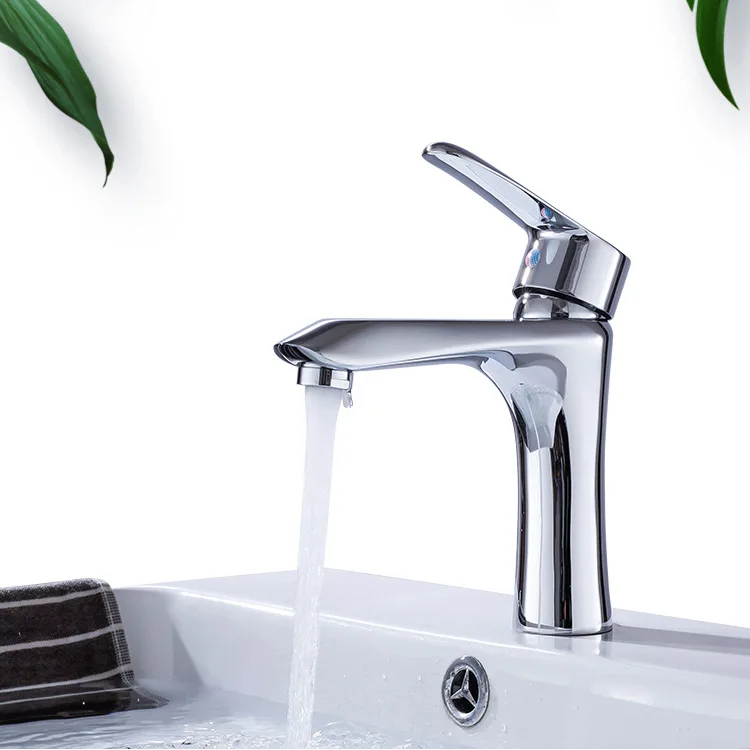 

Hot and cold faucet wash basin toilet bathroom cabinet hotel hot sale all copper basin faucet