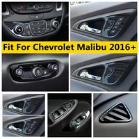 stainless steel accessories handle bowl air ac vent head light lamp window lift button cover trim for chevrolet malibu 2016 2020