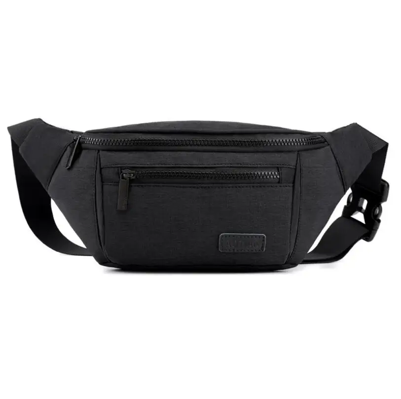 

2021 New Fanny Pack Black Waterproof Money Belt Bag Women Purse Teenager's Travel Wallet Belt Male Waist Bags