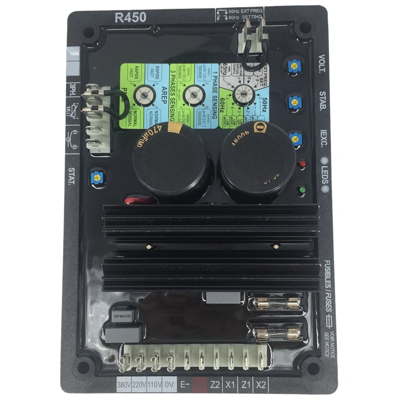 Автоматический регулятор напряжения AVR R450 бесщеточный 3 фазный стабилизатор для