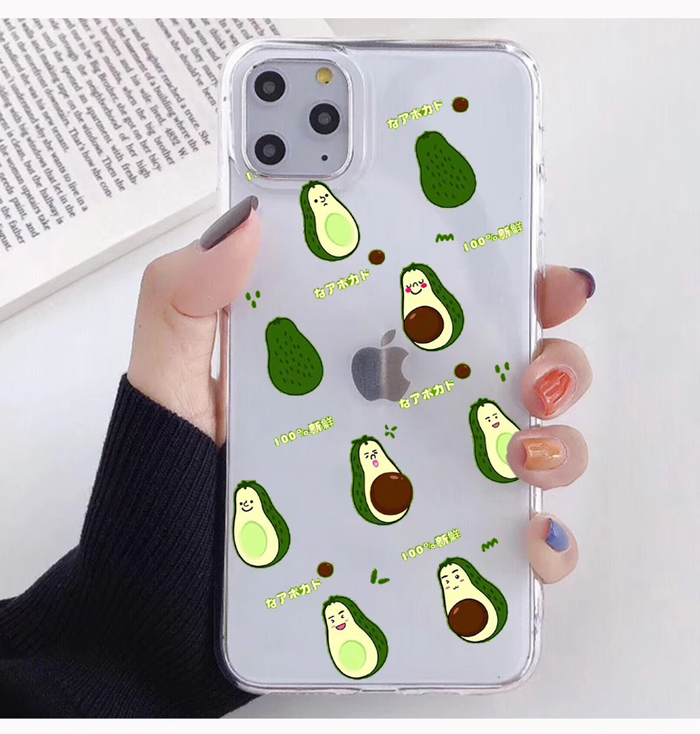 

PUNQZY Summer Fruit Phone Case For SamSung Galaxy A50 A70 S11 S10 S9 S8 PLUS S7 Cute Funny Avocado Couple Fruit Soft TPU Case