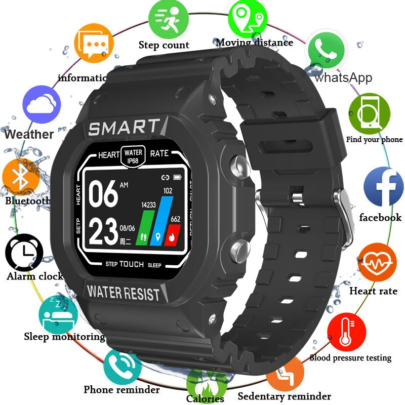 Смарт-часы K16 IP68 Водонепроницаемые многоцветные спортивные Шагомер