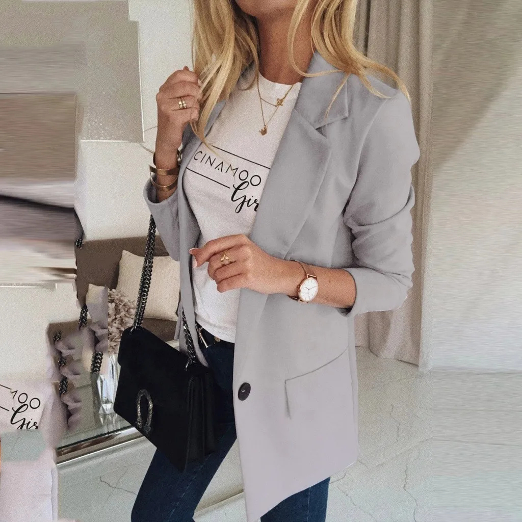 Женская верхняя одежда зимние пальто куртки Модный повседневный блейзер с