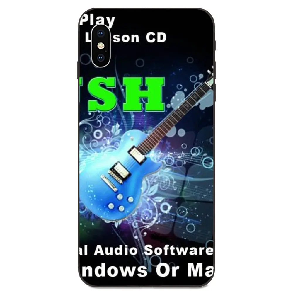 Огонь воды гитара музыкальный плакат для Apple iPhone 4 4S 5 5S SE 6 6S 7 8 11 Plus X XS Max XR Pro ТПУ