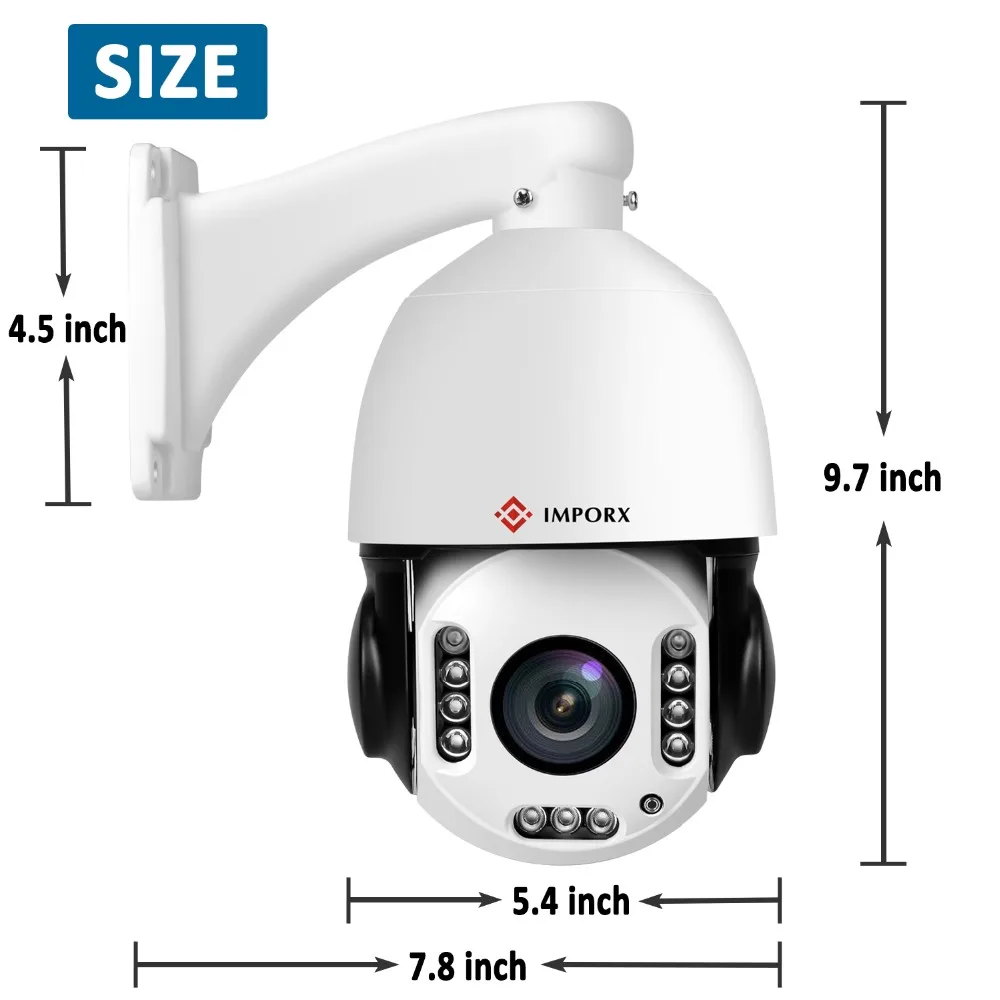 IMPORX 5MP wifi Автоматическая отслеживающая ip-камера 20X оптический зум слежение за человеком высокоскоростная купольная ip-камера 2592x1944 PTZ сетевая камера s