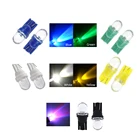 Белый красный синий зеленый RGB T10 W5W 168 194 501 автомобильный клиновидный светильник номерного знака для чтения светодиодный инструмент лампа приборной панели лампа багажника