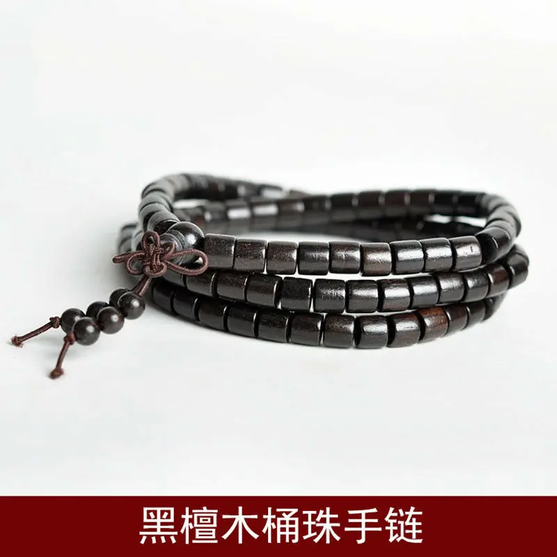 Тибетский буддизм 108 бусы из черного дерева ожерелье Mala|Энергетические ожерелья|