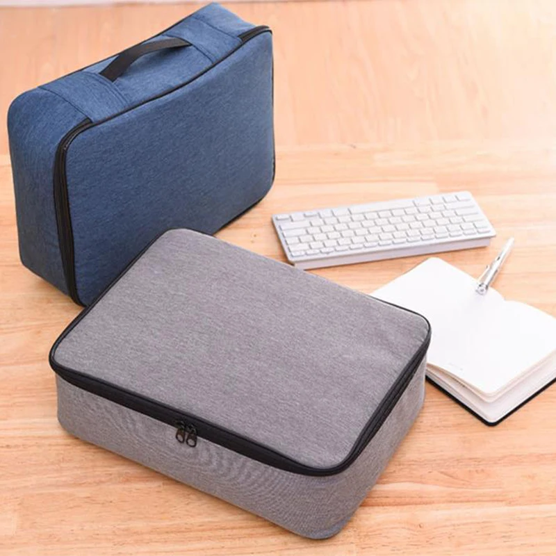 

Large Capacity 3-Layer Document Ticket Storage Bag with Password Lock for Home Travel Portable Important file Items Organizer