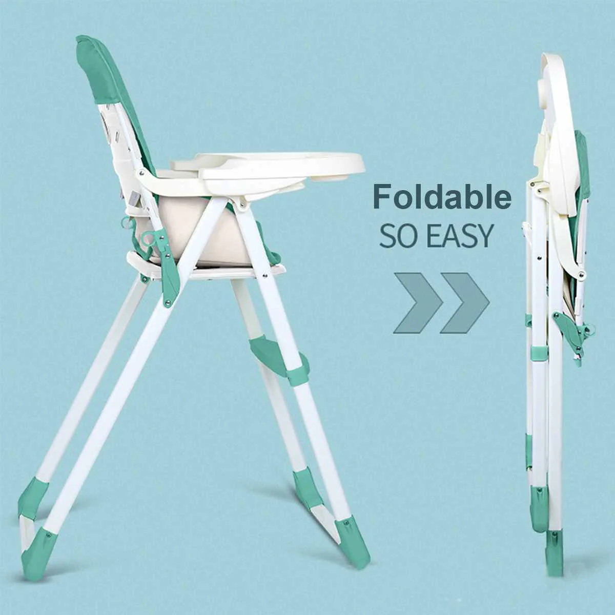 

Baby High Chair Children's Multifunctional Dining Chair for Baby Foldable Chair for Home Feeding Plastic Highchair 25kg Bearing