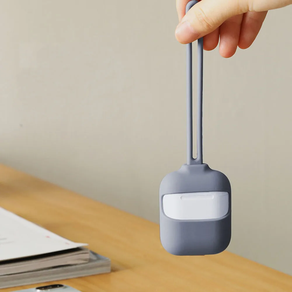 Силиконовый чехол для наушников AirPods Pro 2 1 Мягкий защитный со шнурком и ожерельем