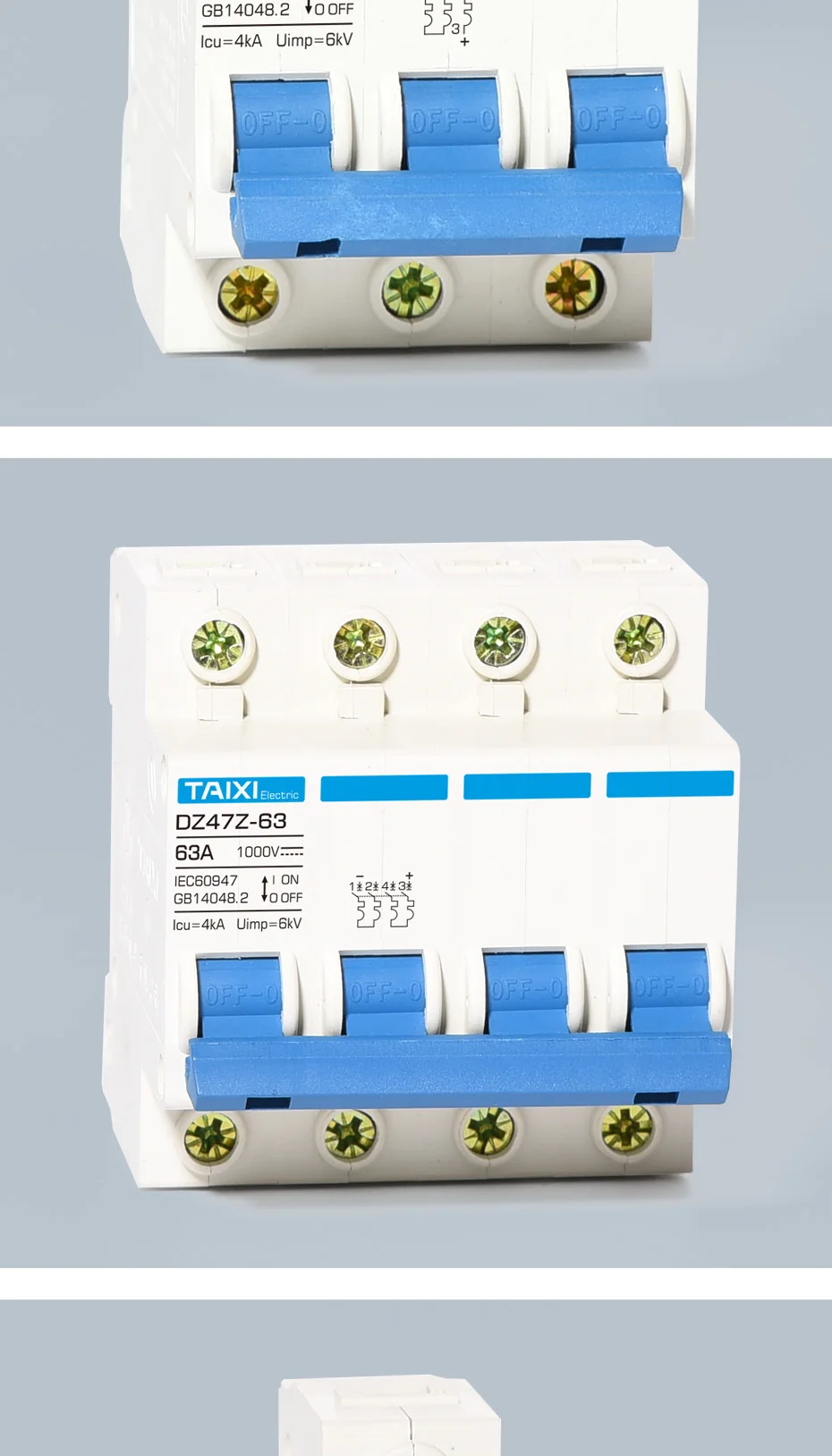 Солнечная энергия PV MCB DC 1000V миниатюрные автоматические выключатели 2P 60A 500V 600V фотоэлектрический переключатель питания 63A 50A 40A 32A