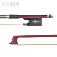 naomi 44 size violin fiddle bow ipe bow round stick ebony frog abalone slide white mongolia horsehair durable use