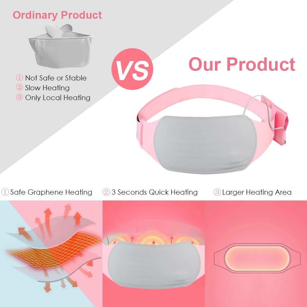 Грелка талии грелка для женщин девочек дома путешествия розовый кожаная зарядка