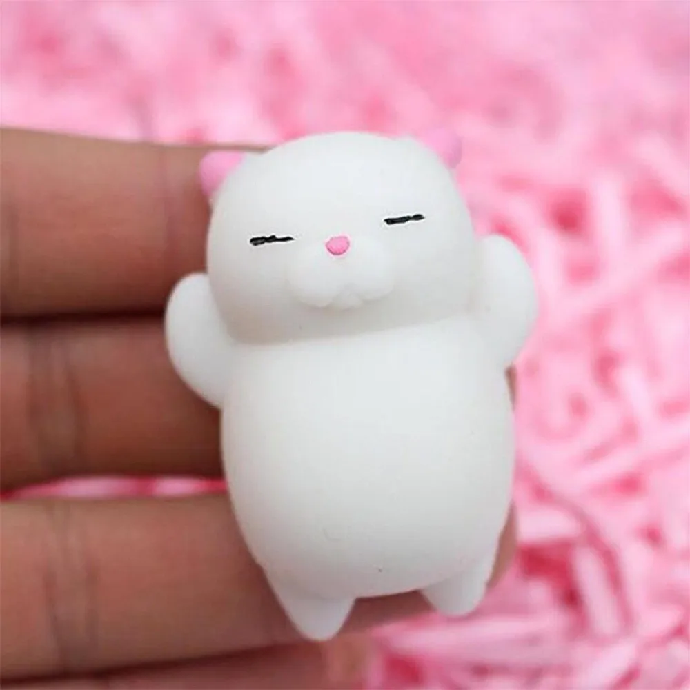 

4pcs TPR Cute Animals Squeeze Squishy Toys Kids Mini Cat Squeeze Healing Fun Kids Soft Kawaii Toy Stress Reliever Funny Gift