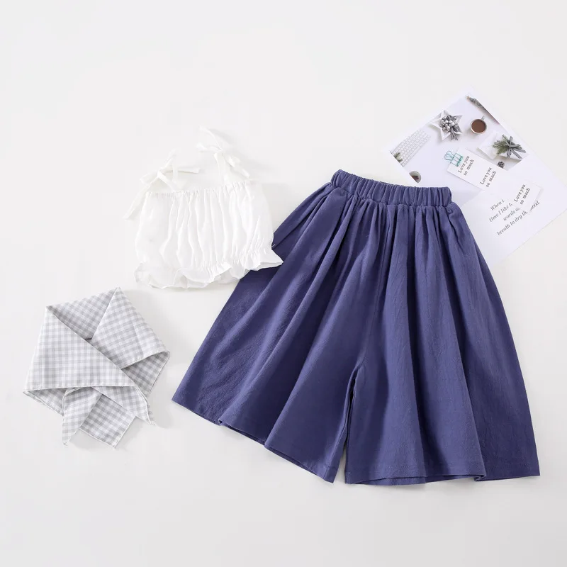 Новое поступление летние комплекты одежды в Корейском стиле жилет на бретелях со