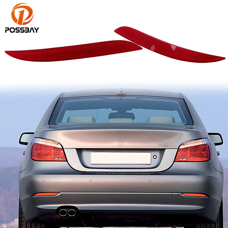 Боковой автомобильный бампер POSSBAY отражатель задние фары 63147183913 / 63147183914 для BMW 5