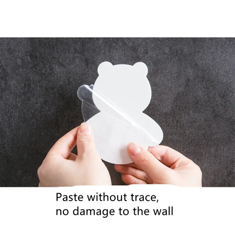 

Bear Storage Rack Cup Free Punching Bathroom Wall-Mounted Storage Box Comb Toothpaste Toothbrush Storage Bathroom Accessories