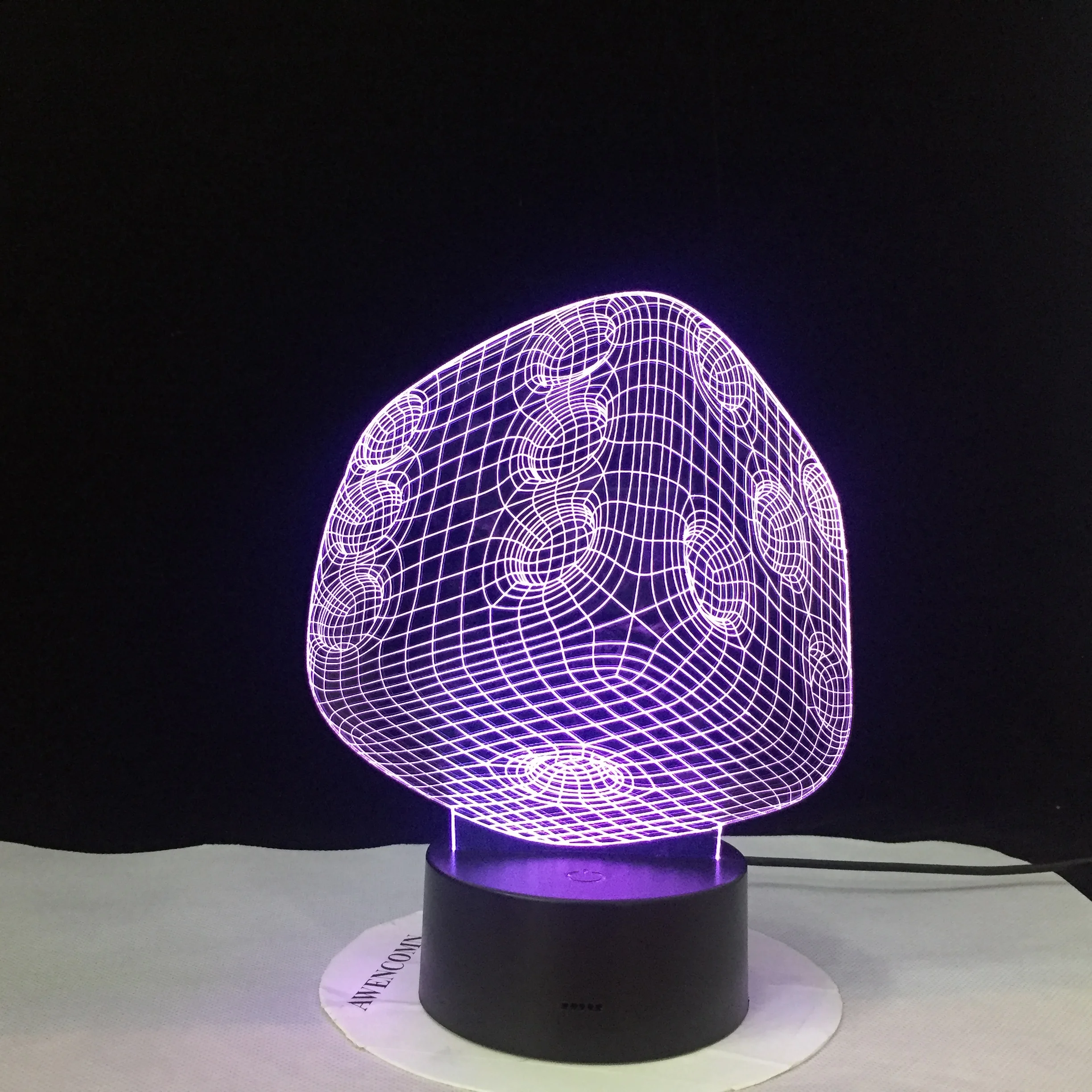 Игра в кости творческий акриловые 3D LED Настольная лампа 7 Цвета сенсорный