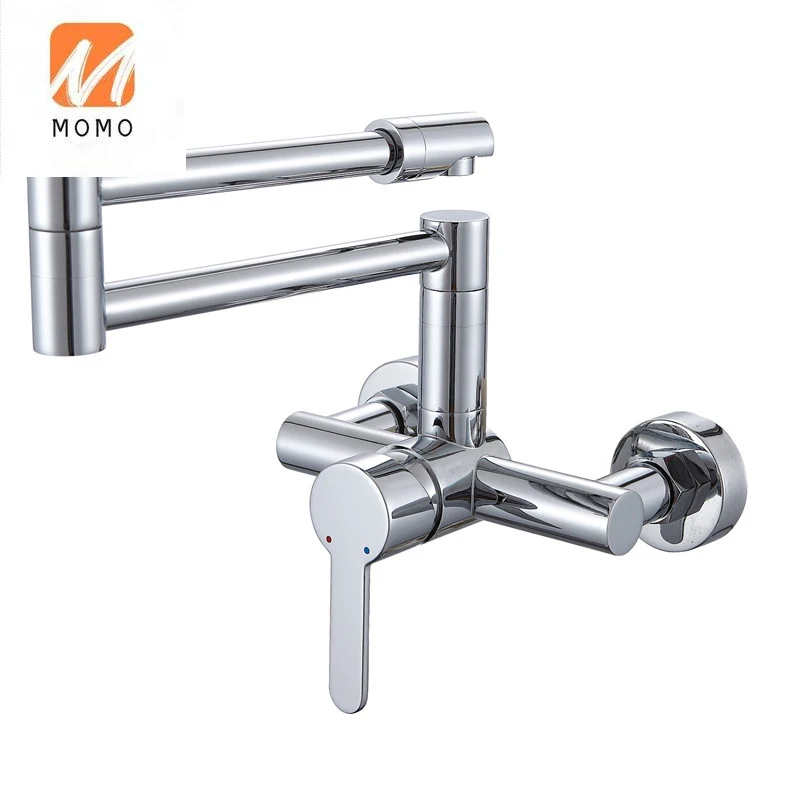 

High quality modern design hot cold water hidden extension folding kitchen faucet tap