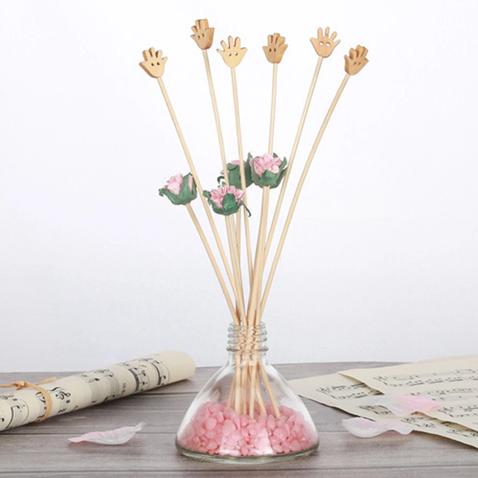 5 шт. искусственный цветок волнистый ротанговый Рид ароматизатор диффузор