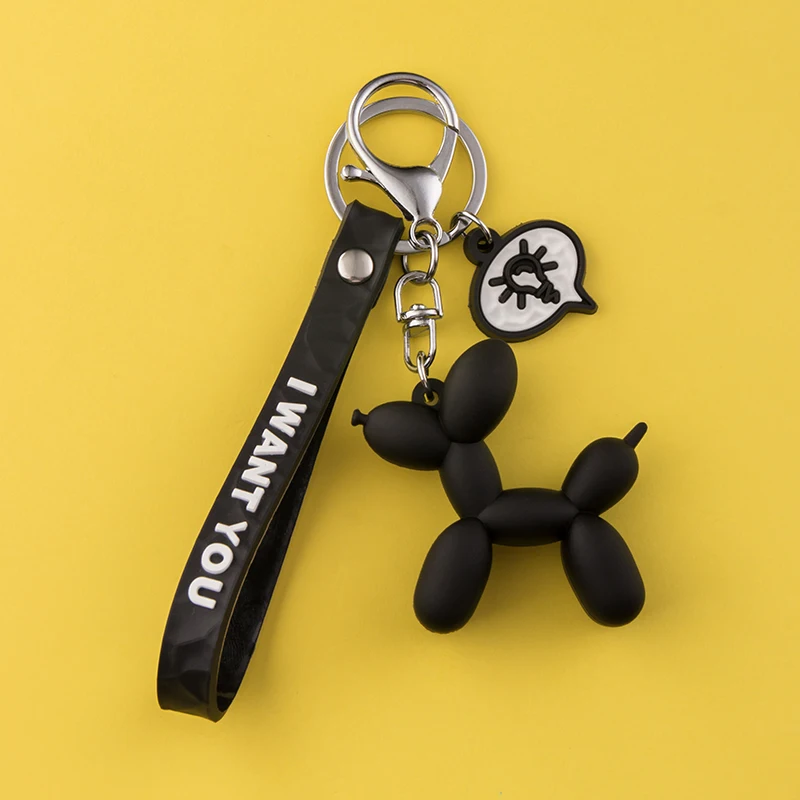 

Korean Balloon Dog Keychain Pendant Doll Creative Personality Car Cute Female Bag Key Chain Ring Phone Lanyard Couple Girl Gift
