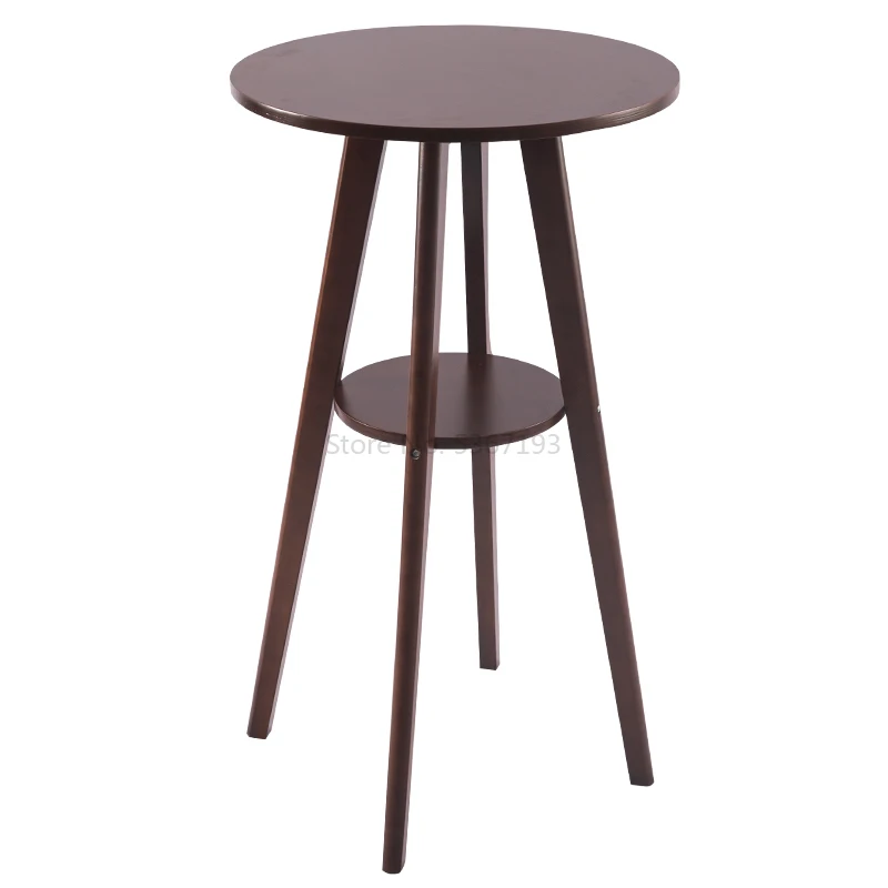 

Northern Europe Bar Counter Tables And Chairs Group Combine High Foot Table Solid Wood Round Table Household Leisure Time Bar