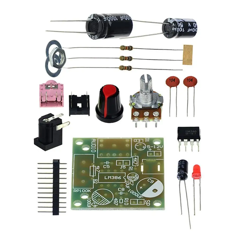 

LM386 ultra-micro mini power amplifier board, low power than better kit TDA2030 consumption 3~12V, A0M4