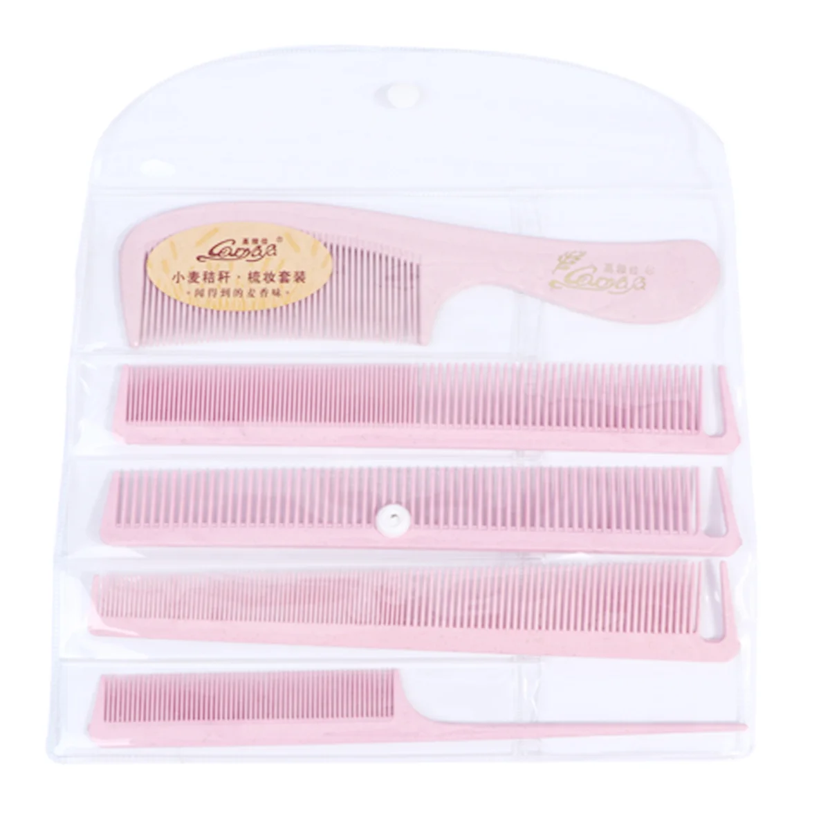 

5 Pcs Wheat Straw Fine Teeth Hair Comb Hair Styling Hairdressing Comb )
