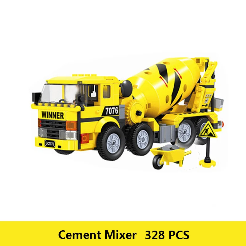 Конструктор для города совместимый экскаватор бульдозер кран цементный