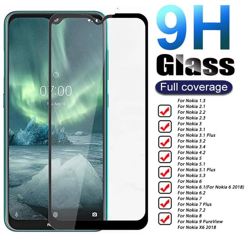 

Glass For Nokia 7.2 6.2 2.2 3.2 4.2 1.3 3.1 5.3 2.1 5.1 6.1 Plus X6 Glass Screen Protector For Nokia 9 PureView Tempered Glass