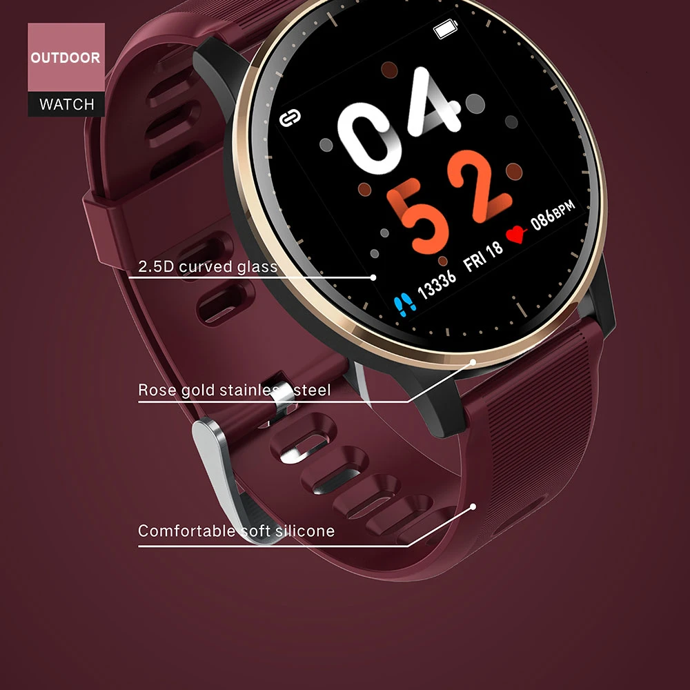 LOKMAT Bluetooth умные часы спортивные мужские водонепроницаемые монитор сердечного