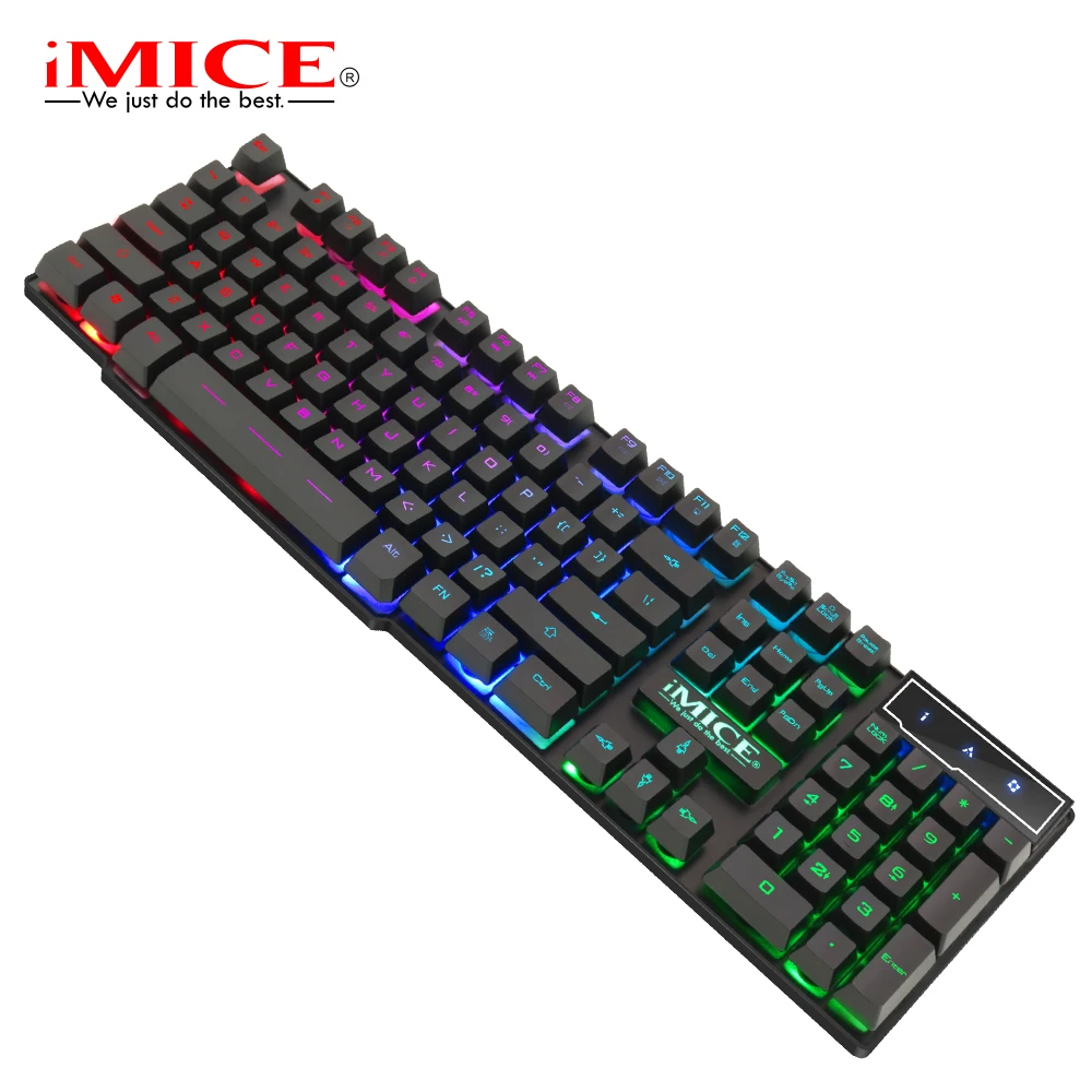 Игровая клавиатура iMice AK600 с RGB подсветкой Водонепроницаемая USB 104 кнопками для