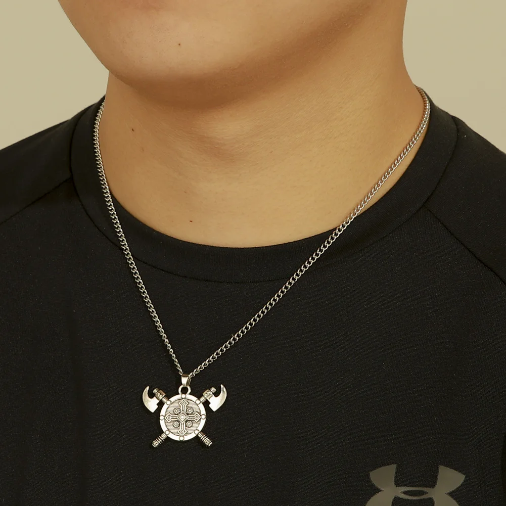 Двойное топорное ожерелье Dawapara с крестом викингов Гладиатор средневекового