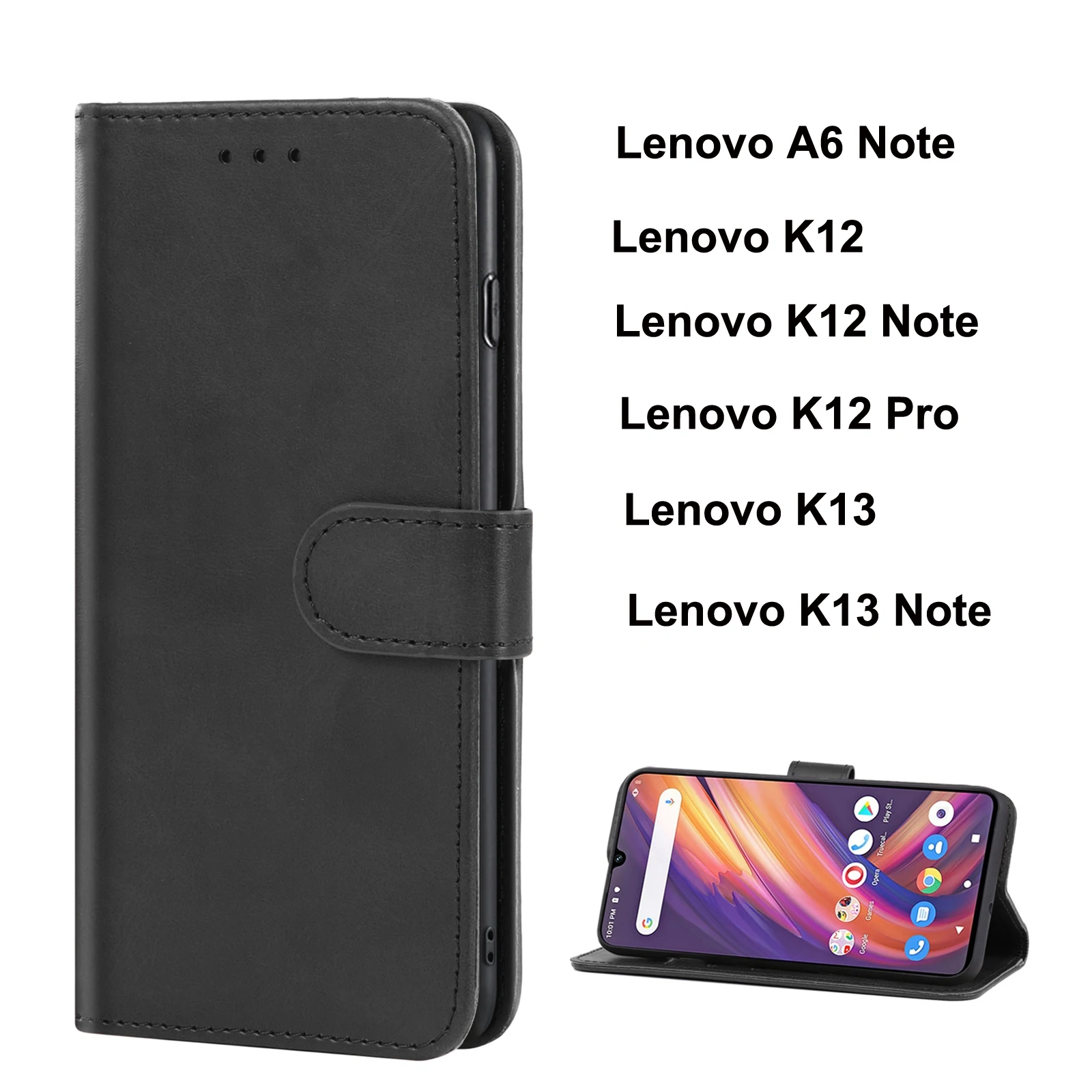 Чехол для телефона Lenovo A6 Note K12 Pro K13 кожаный флип-чехол с бумажником и держателем