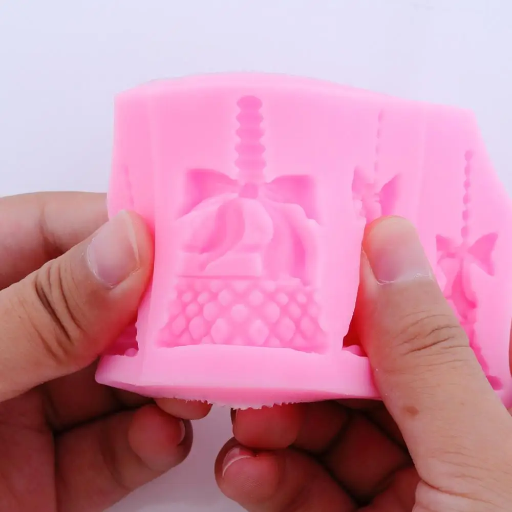 Рождественские снежинки колокольчики Звезды Луна силиконовая форма для