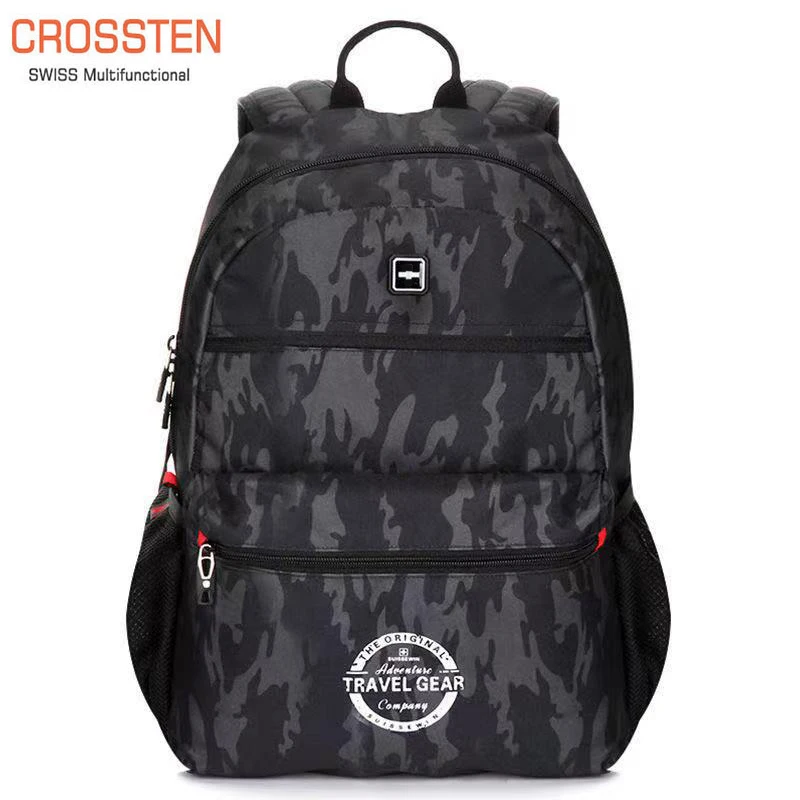 

Crossten Water Resistant 15.6" Laptop Backpack USB Charging Travel Bag Lighter Rucksack Schoolbag Swiss-Multifunctional Mochila