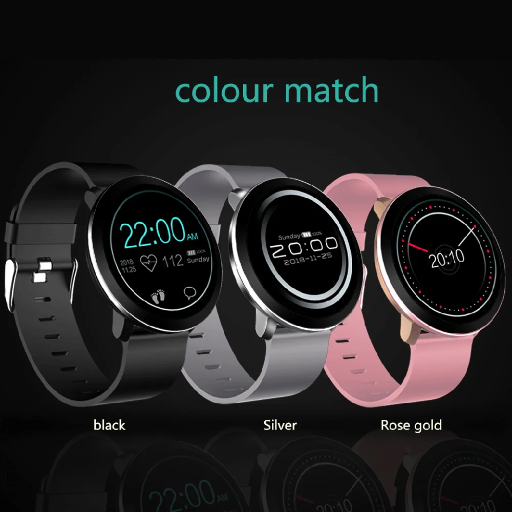 Умный Браслет L8 из цинкового сплава и закаленного стекла 2.5D водонепроницаемый