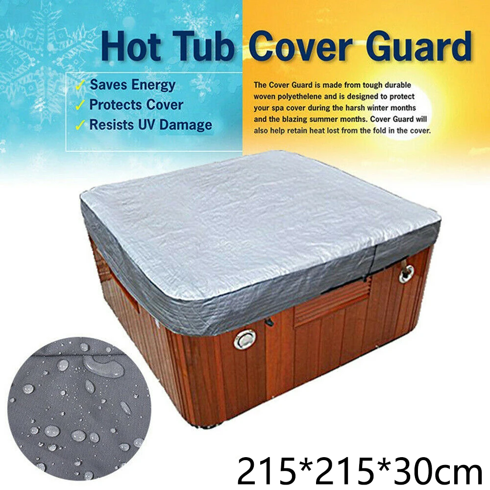 

1* Cover Cap Hot Tub Cover Protect Cap Anti-UV Anticorrosive Square Spa Cover Waterproof