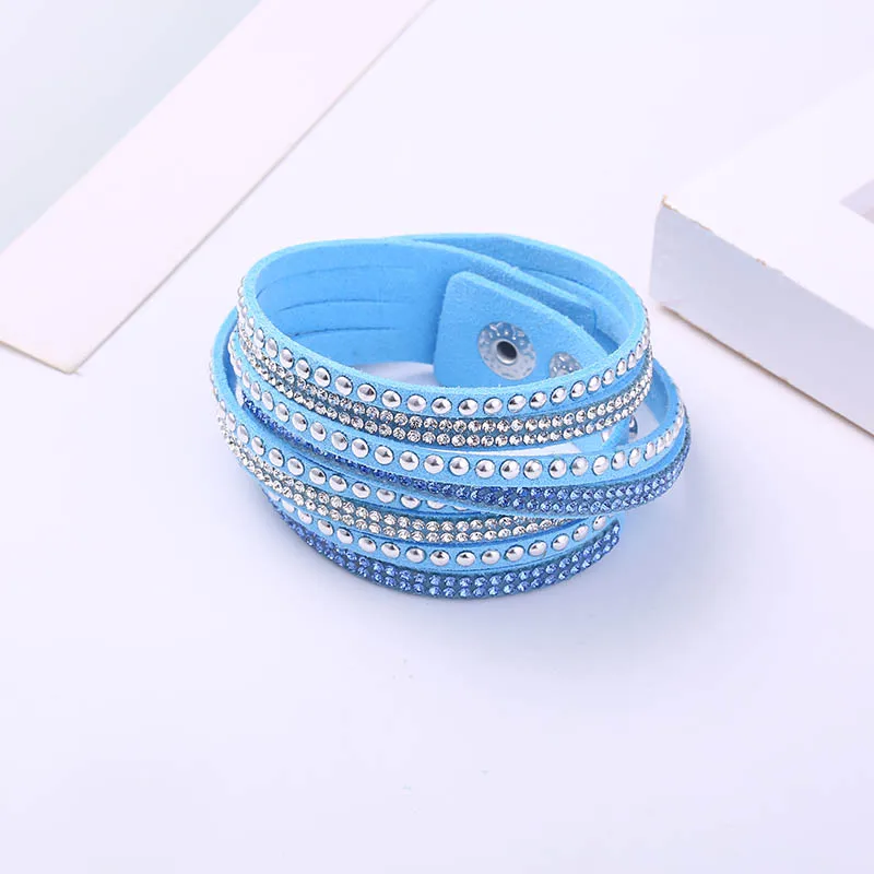 Женский многослойный браслет MAIKALE Винтажный Длинный плетеный кожаный с