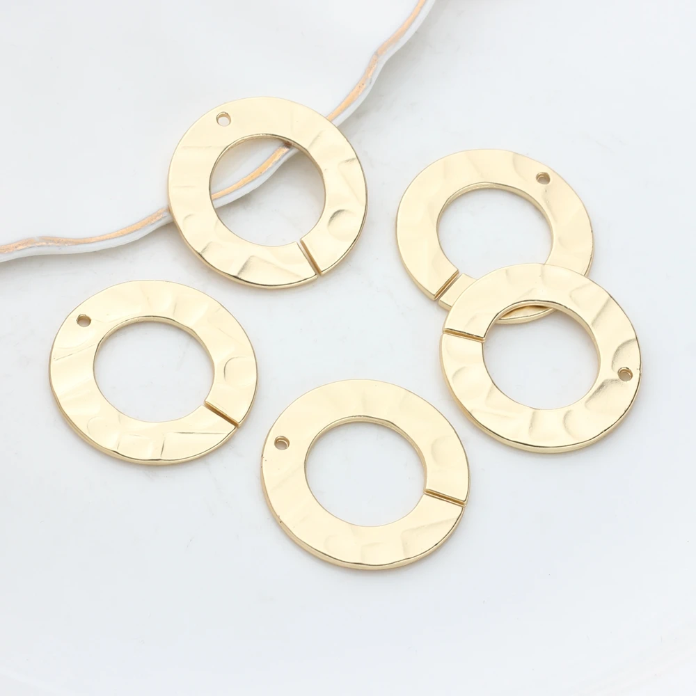 

Zinc Alloy Round Circle Charms Linker Connectors 28MM 6pcs/lot For DIY Fashion Earrings Jewelry Accessories