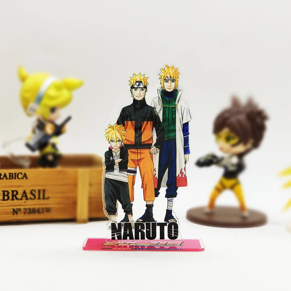 

family father and son Minato Boruto acrylic stand figure model plate holder cake topper anime Japanese